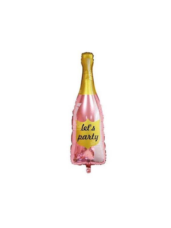 Globo botella cava rosa