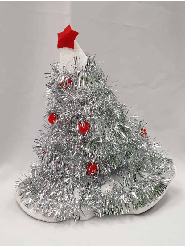 Gorro árbol de Navidad espumillón