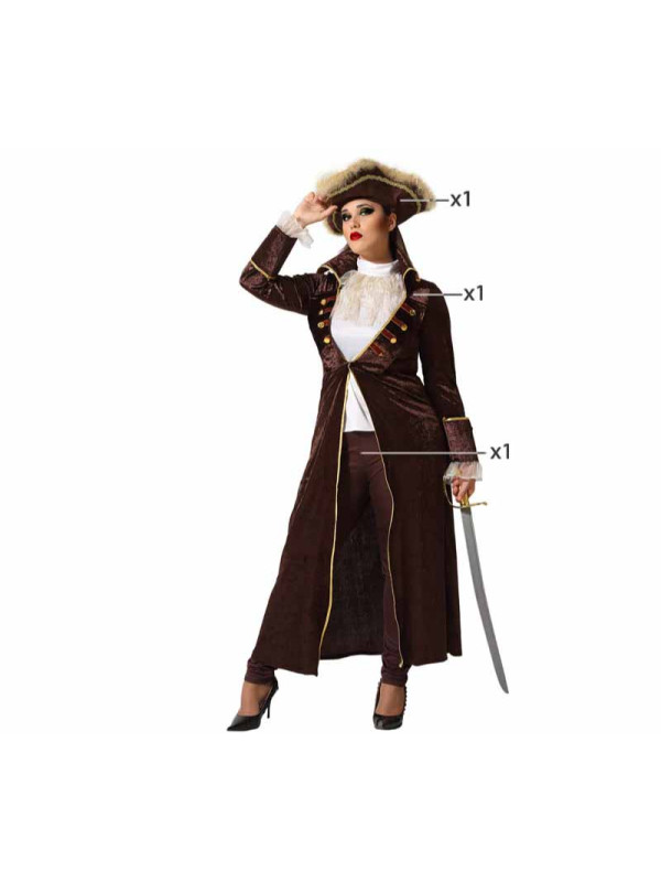 Disfraz De Pirata Para Mujer, Talla Grande