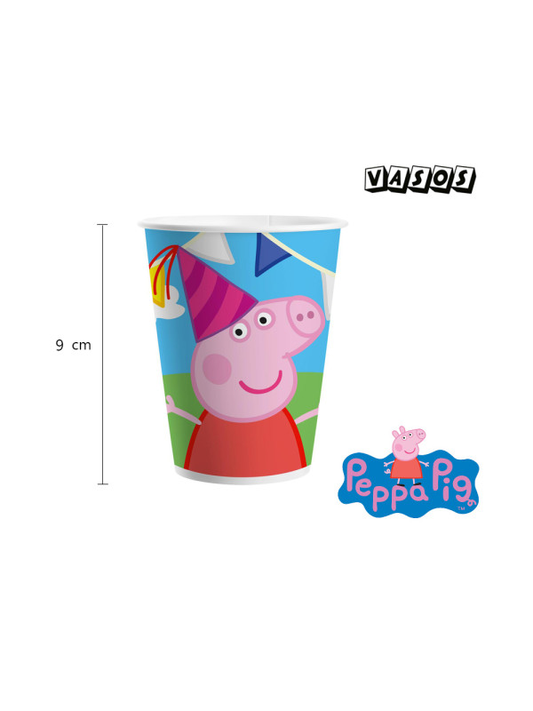 8 Vasos Peppa Pig