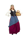 Disfraz Lavandera medieval para mujer
