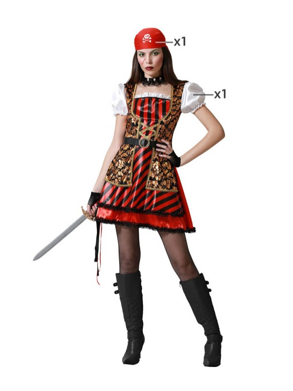 Disfraz de pirata mujer para adulto barato. Tienda de disfraces online