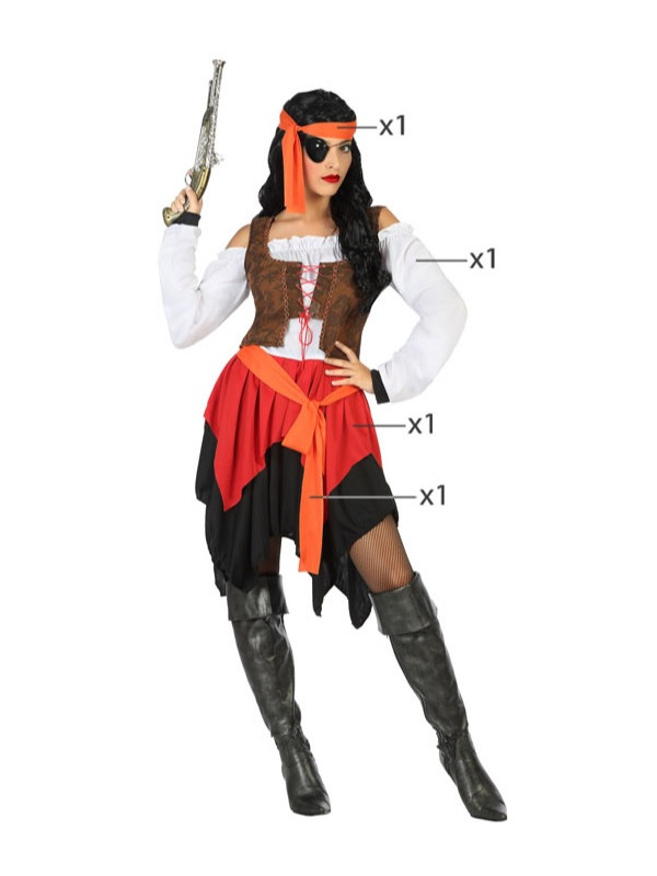 Disfraz de Pirata lujo Mujer L