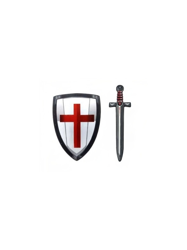 Conjunto espada y escudo cruz