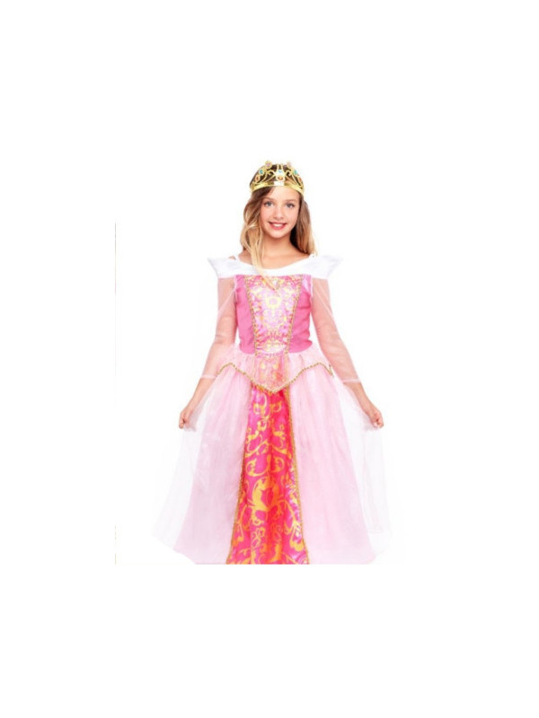 Vestido princesa rosa para niña