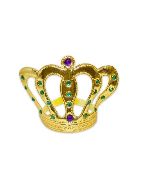 Diadema corona rey dorada