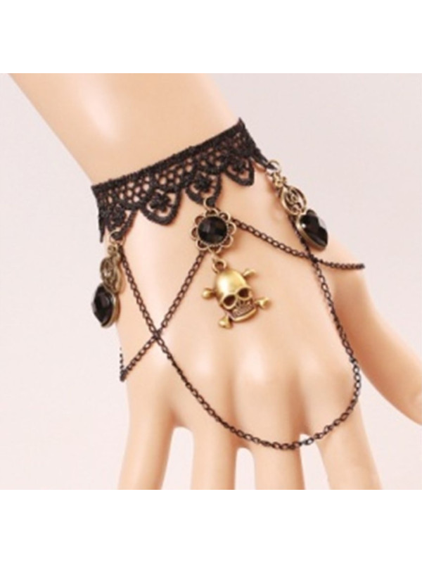 Pulsera gótica calavera