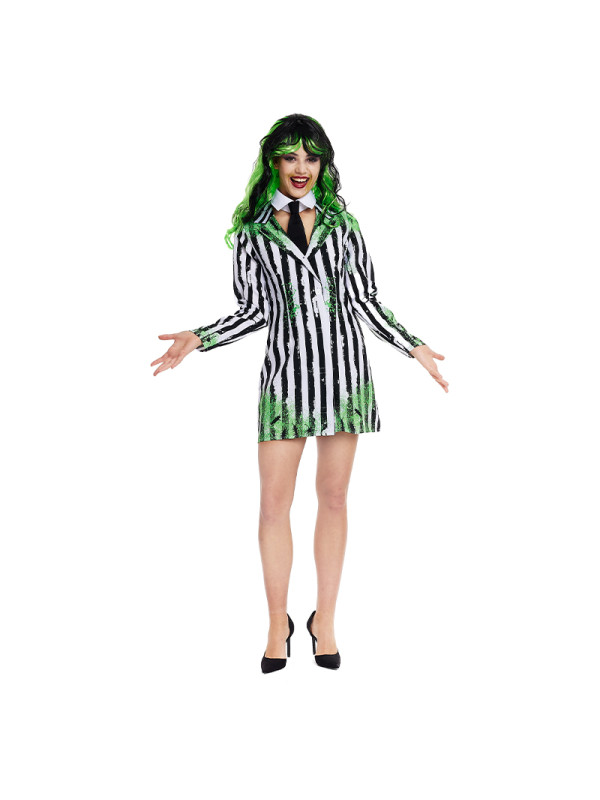 Disfraz vestido fantasma Beetlejuice mujer