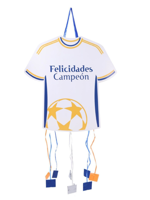 Piñata camiseta de fútbol blanca