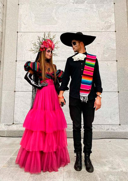 Disfraces en pareja calaveras mexicanas
